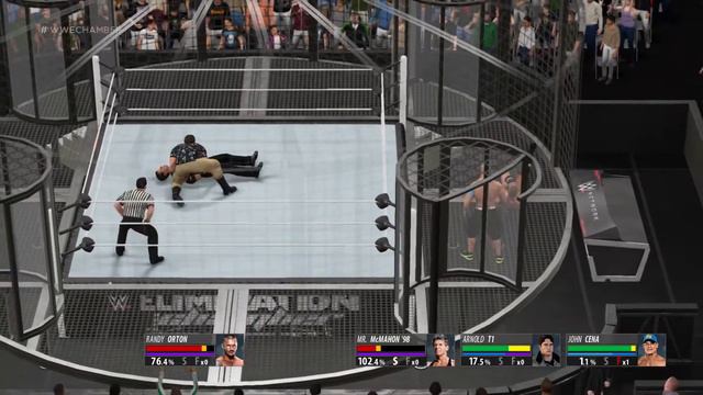 WWE 2K16 Arnold T1 VS Cena,Owens,Sting,Vince,Orton Elimination Chamber Match смотреть онлайн