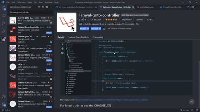 VS Code extensions for Laravel 2021