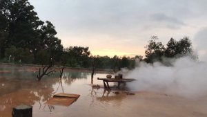 4K АБХАЗИЯ КЫНДЫК ЦЕЛЕБНЫЙ ТЕРМАЛЬНЫЙ СЕРОВОДОРОДНЫЙ ИСТОЧНИК ГРЯЗЕВЫЕ ВАННЫ