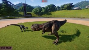 Jurassic World Evolution - T-Rex Vs Carcharodontosaurus Vs Indoraptor Vs Stegoceratops