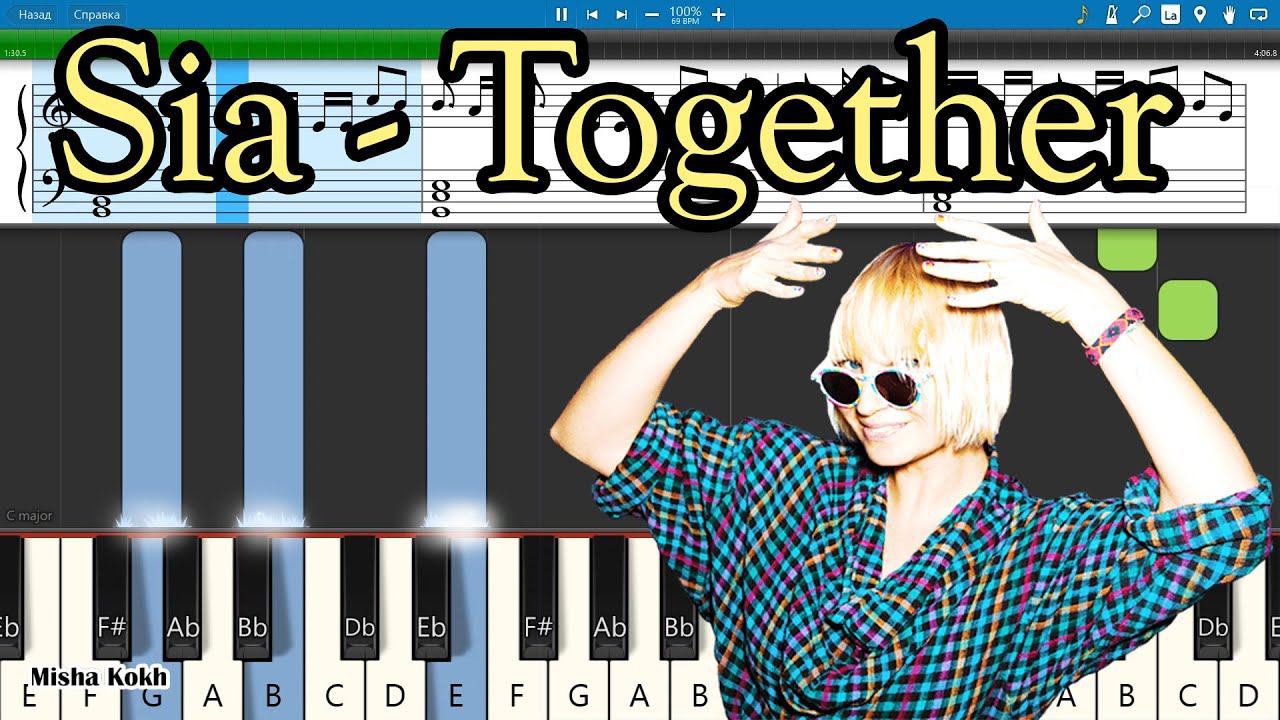 Sia - Together (from the motion picture Music) [Piano Tutorial | Sheets | MIDI] Synthesia