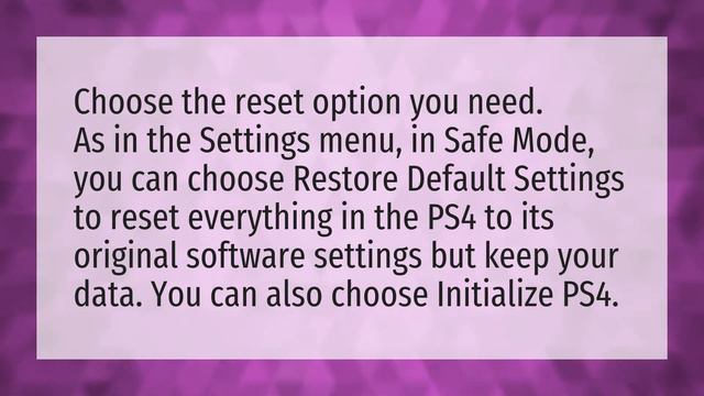 Can I initialize ps4 without losing data? смотреть онлайн