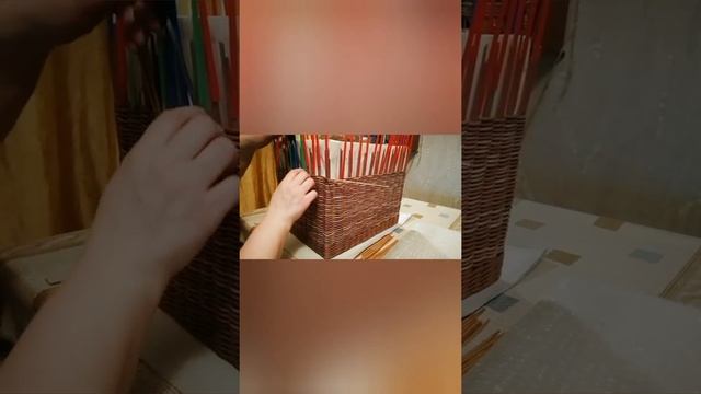 Создание корзины для белья #изгазетныхтрубочек