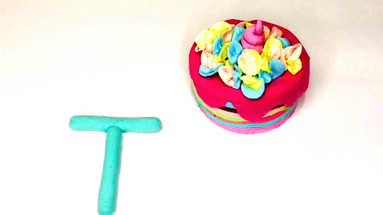 Лепим радужный торт и учим цвета. Алфавит для детей. смотреть онлайн