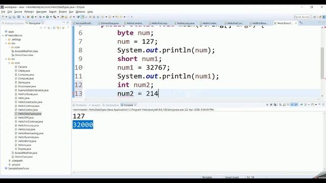Java programming tutorial for beginners | Data types in JAVA ! смотреть онлайн