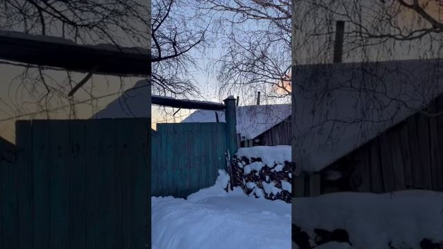Сибирская деревня. Зима. Новосибирская область.