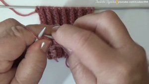 Резинка из вытянутых петель спицами