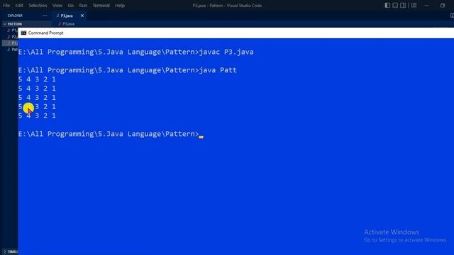 how to print number pattern in java #3 | смотреть онлайн