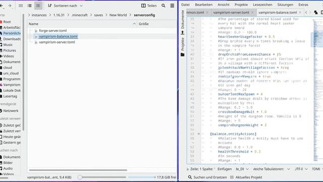 Vampirism - Configuration