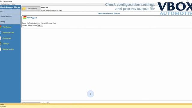 VBOX File Processor 2. VBO Append смотреть онлайн