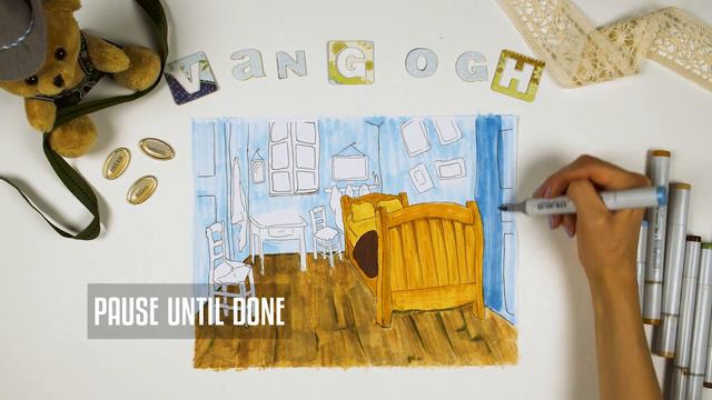 Van Gogh's Bedroom in Arles - Color with Me смотреть онлайн