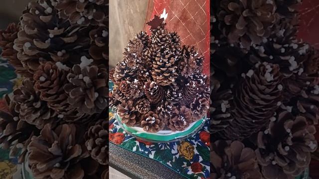 First ever  Christmas pine cone that I make