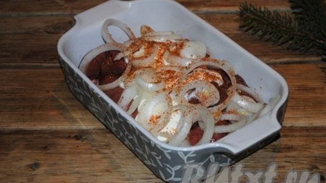 Шашлык из куриной печени в духовке