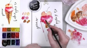 Бесплатный урок. Мороженое. Акварельный скетчинг