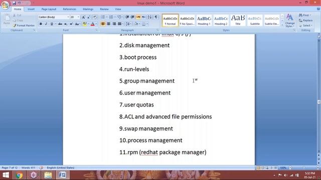 LINUX Administration tutorials || Demo - 1 || by Mr. Srinivas On 05-07-2021 @5PM IST
