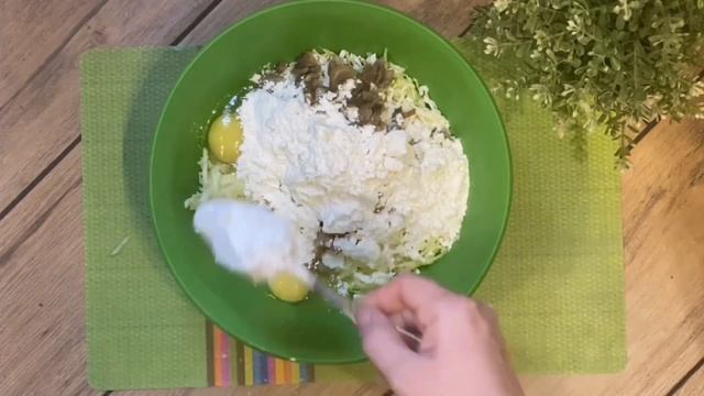 Оладьи из Кабачков с Грибами и Сыром