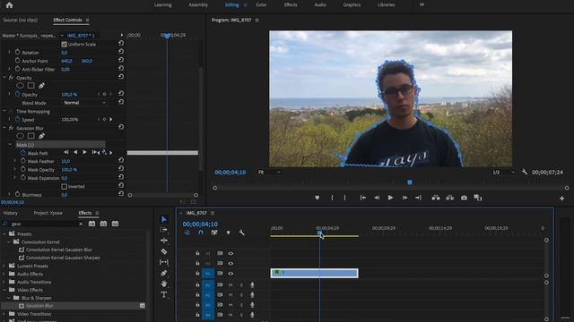 Как Размыть Задний Фон на Видео в Adobe Premiere Pro?