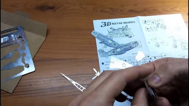 Видео сборки 3D металлического конструктора Самолёт с Алиэкспресс