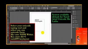 How to type Unicode fonts in adobe Indesign