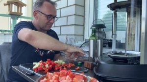 Электрошашлычница! Овощи и котлеты! Почти правильное питание