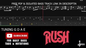 Rush - Limelight (🔴Bass Tabs | Notation) @ChamisBass   #rushbass #basstabs #chamisbass