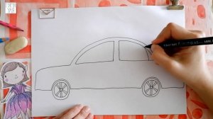 Как нарисовать МАШИНУ автомобиль | Рисуем ТРАНСПОРТ | Няня Уля - Уроки рисования для детей