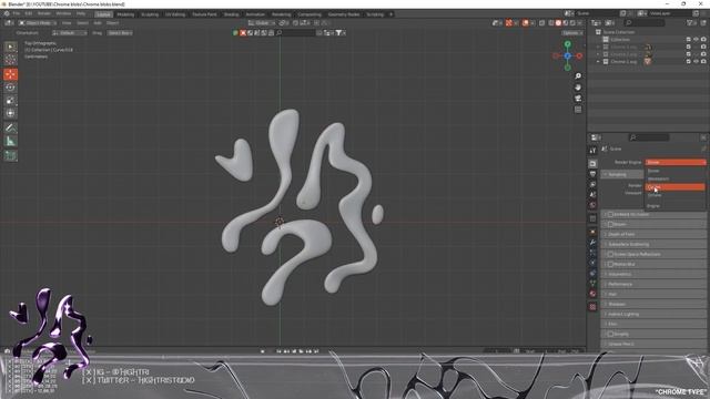 Sketches to 3D Chrome Type - BEGINNERS INTRODUCTION - Blender
