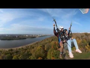 Полет на параплане с командой Траектория полета в Нижнем Новгороде 28.09.2023 в 360_3