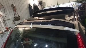 Установка спойлера на Лада Калина хетчбэк