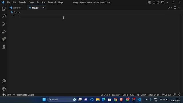 Writing Our First Program In Python ll Python Tutorial For Beginners