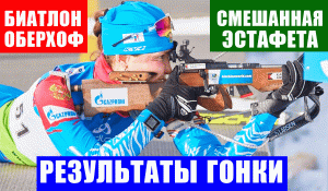 Биатлон. Кубок мира 2021-22. Оберхоф. Смешанная эстафета. Итоговые результаты. Россия - 5.