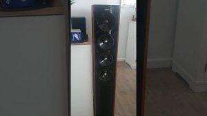 Jamo s608 tower speakers side by side with Andrew Jones pioneer PDFSP-FS51-LR