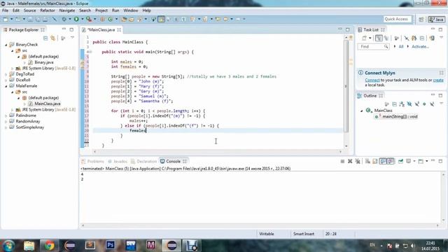 JAVA Using IndexOf method смотреть онлайн