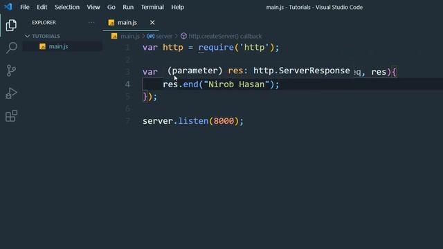 Node.js Tutorial Bangla | First node server response and http module | 2022