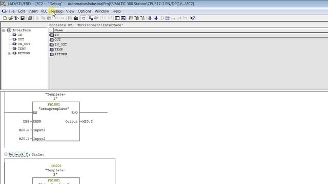 How to debug a STEP 7 program and monitor with call-up path смотреть онлайн