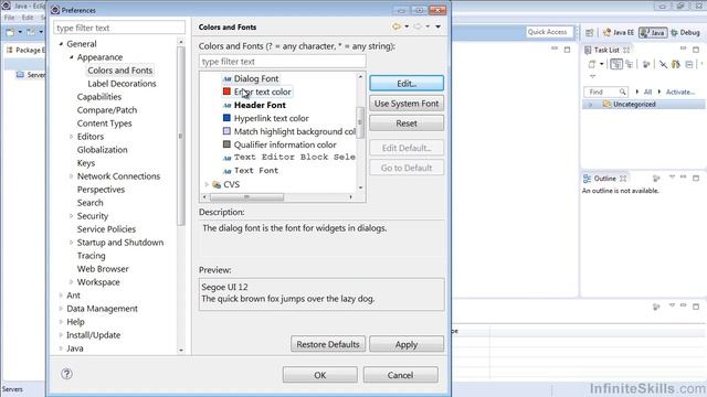 Eclipse Java IDE Tutorial | Setting Preferences смотреть онлайн