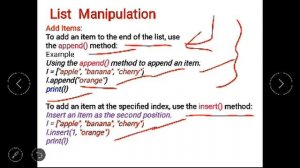 LIST MANIPULATION IN PYTHON BY DR HARE RAM KUMAR