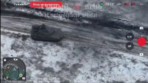 На кадрах удар дронами камикадзе ВТ-40 по технике укронацистов.