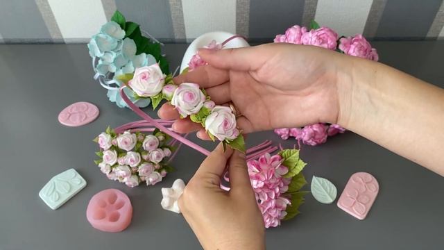 Ободок из фоамирана /цветы из фоамирана / аксессуары для волос / diy / craft / foamiran смотреть онлайн