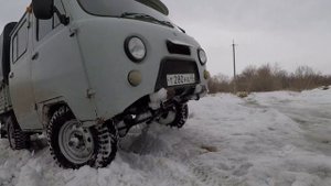 УАЗ фермер.Самоблок БТР 60 тест на диагональ...