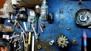 Замена подшипников генератора и щёток регулятора напряжения  Форд Галакси_Шаран_Сеат