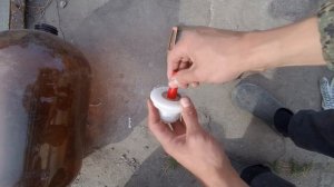 как сделать из пивной кеги водяной затвор для приготовления вина