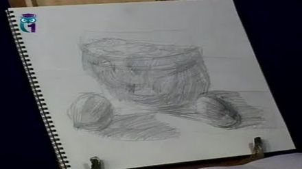 Уроки рисования (# 12) карандашом. Рисуем кочан капусты и луковицы