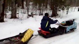 Мотобуксировщик Север СК 500 в походе