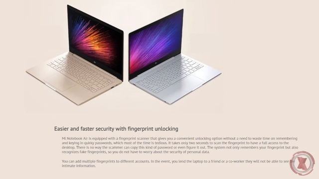 Xiaomi Mi Notebook Air 13.3-inch Fingerprint Sensor | 2017 смотреть онлайн