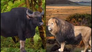 Гаур? Vs Берберийский Лев?