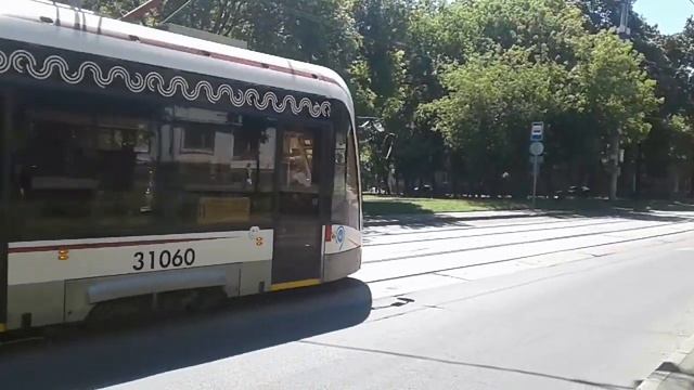 Трамвай 71-931 Витязь-М номер 31060. (Со Сломанным Зеркалом Заднего Вида). смотреть онлайн