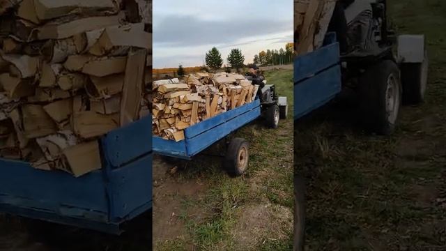 Минитрактор 7 л.с. и 1.5 куба берёзовых дров смотреть онлайн