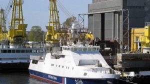 В Санкт-Петербурге спущен на воду пограничный патрульный корабль ледового класса проекта 22120