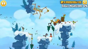 Angry Birds Seasons Ski or Squeal All levels (Mighty Eagle) Any%